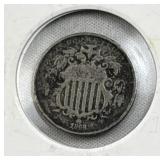 1868 US Shield Nickel, Nice Condition, 5c Coin