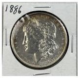 1886 Morgan Silver Dollar, US $1 Coin, 90%