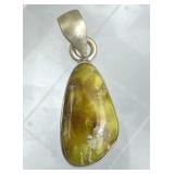 925 Silver Petite Palomino Turquoise Pendant