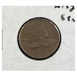 1857 US Flying Eagle Cent, 1c Coin