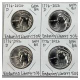 (4) 1776-2026-D Enduring Liberty Half Dollar, BU