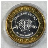 3/5oz Silver Core Treasure Island Casino Token 999