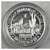 20g+ Silver Harrah's $7 Casino Token .999