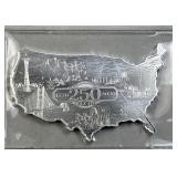 5oz Silver USA 250th Patriotic Art Bar .999 Fine