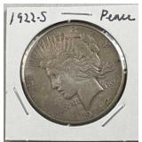 1922-S Peace Silver Dollar, US $1 Coin, 90%
