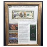Grand Canyon Framed $2 Bill + Quarter Set