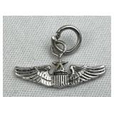 925 Silver Vintage Pilot Wings Charm