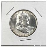 1963 Franklin Silver Half Dollar, Gem BU, 90%