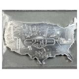 5oz Silver USA 250th Patriotic Art Bar .999 Fine