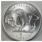 1oz Silver Buffalo & Chief Round .999 Fine BU