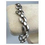 925 Silver Oval Link Bracelet w/ Charm Attachment