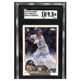 2023 Yainer Diaz RC Topps Chr Auto SGC 9.5