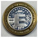 3/5th Oz Silver Strike Casino Token, Reno/Tahoe