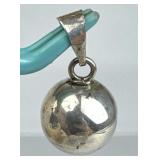 925 Silver Big Ball Bell Pendant
