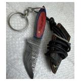 Damascus Steel Fixed Blade Knife w/ Sheath