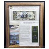 Glacier National Park Framed $2 Bill + Quarter