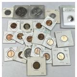 Mixed Group Coins with Silver - In Rubber Band
