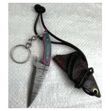 Damascus Steel Fixed Blade Knife w/ Sheath