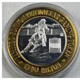 3/5th Oz Silver Strike Casino Token, Reno Cowboy