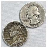 1944-P&S Washington Silver Quarter, US 90%