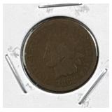 1868 Indian Cent, 1c Coin, Scarce Date
