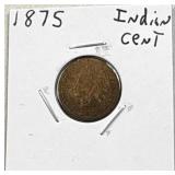 1875 Indian Cent, 1c Coin