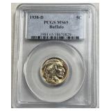 1938-D PCGS MS65 Buffalo Nickel, 5c Coin