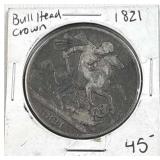 1821 Great Britain Silver Crown, Bull Head