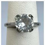 925 Silver Classic Solitaire Round Zirconia Ring
