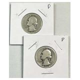 1936-P&D Washington Silver Quarter, US 90%