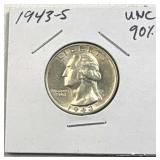 1943-S Washington Silver Quarter, Nice Luster