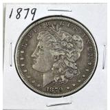 1879 Morgan Silver Dollar, US $1 Coin, 90%