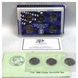 2001 US State Quarter Proof Coin Set +1980 SBA
