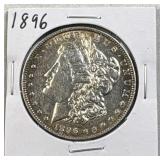 1896 Morgan Silver Dollar, US $1 Coin, 90%