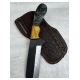 Handmade Steel Fixed Blade Knife w/ Sheath