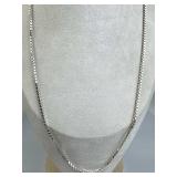 925 Silver 24" Thick Box Link Chain Necklace