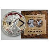 2024 1 oz .999 Silver Eagle, US $1 Coin, Colorized