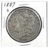 1887-O Morgan Silver Dollar, US $1 Coin, 90%