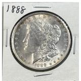 1888 Morgan Silver Dollar, US $1 Coin, 90% - Nice