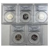 (5) 2001-S PCGS PR69 Deep Cam. US State Quarter