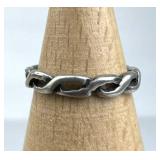 925 Silver Petite Infinity Woven Band Ring