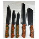 (5) Damascus Steel Chef