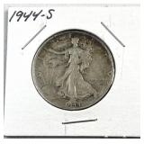 1944-S Walking Liberty Silver Half Dollar US 90%