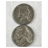 1945-P&D Silver War Nickels, WWII Era 35%