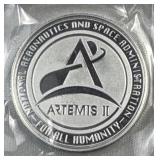 1oz Silver NASA Artemis II Round .999 Fine