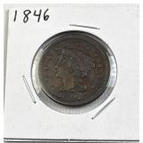 1846 Large Cent, 1c Coin - Nice Quality