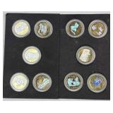 2 Gold Colorized State Quarter Sets