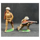Pair of Vintage Manoil USA Lead Soldiers