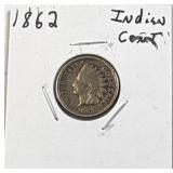 1862 Indian Cent, 1c Coin