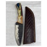 Handmade Steel Fixed Blade Knife w/ Sheath